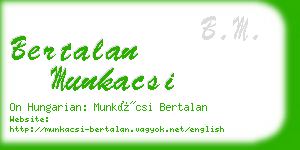 bertalan munkacsi business card